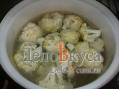 Шаг 2 приготовления Гарнир из цветной капусты с оливковым маслом и чесноком