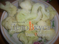 Шаг 3 приготовления Гарнир из цветной капусты с оливковым маслом и чесноком