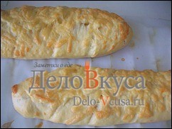 Шаг 18 приготовления Багет в хлебопечке с сыром