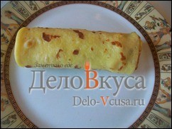 Шаг 6 приготовления Блинчики с грибами. Налистники с грибной начинкой