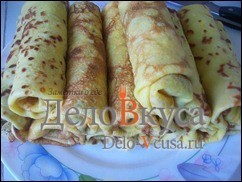 Шаг 7 приготовления Блинчики с грибами. Налистники с грибной начинкой