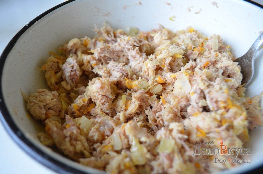 Шаг 5 приготовления Мясная начинка для пирожков из вареного мяса