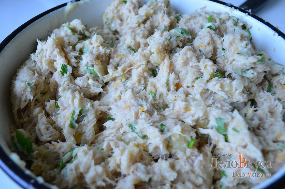 Шаг 11 приготовления Начинка для пирожков из вареного мяса и картошки