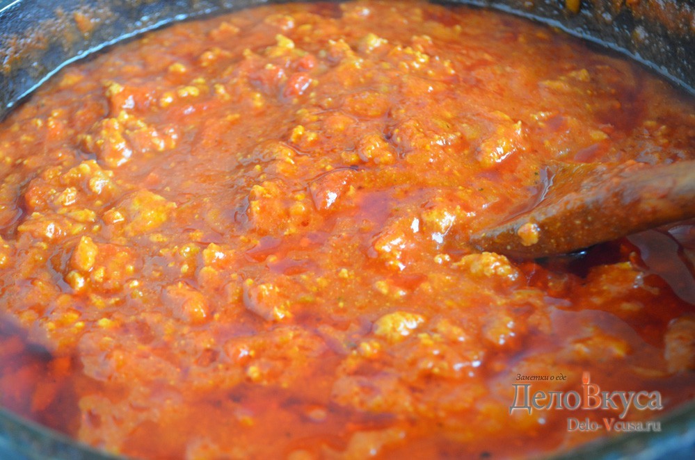 Шаг 15 приготовления Соус Болоньезе с макаронами
