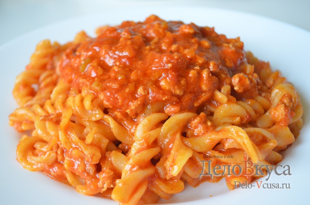 Обложка рецепта Соус Болоньезе с макаронами