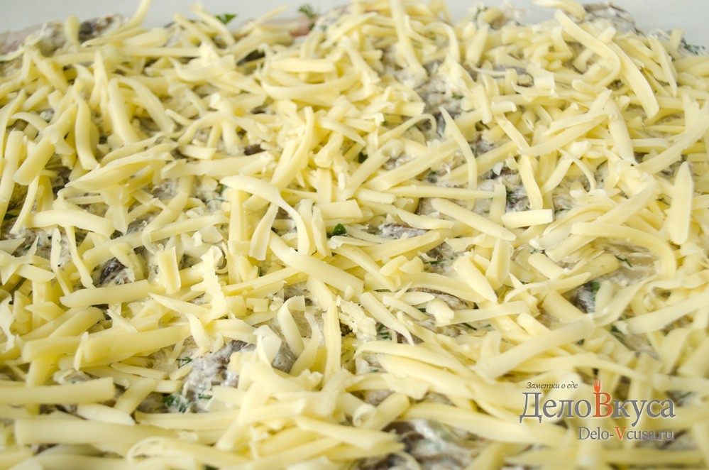 Шаг 14 приготовления Мясо по-французски из свинины с грибами