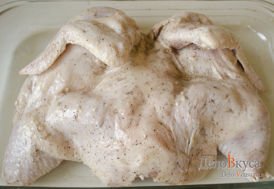 Шаг 7 приготовления Курица в духовке целиком