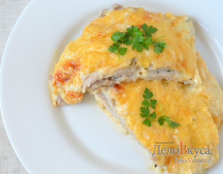 Шаг 14 приготовления Мясо по-французски из курицы