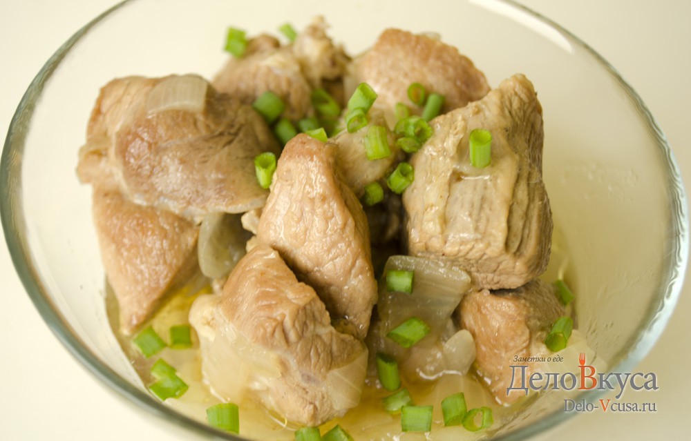 Шаг 10 приготовления Тушеное мясо. Свинина тушеная с луком