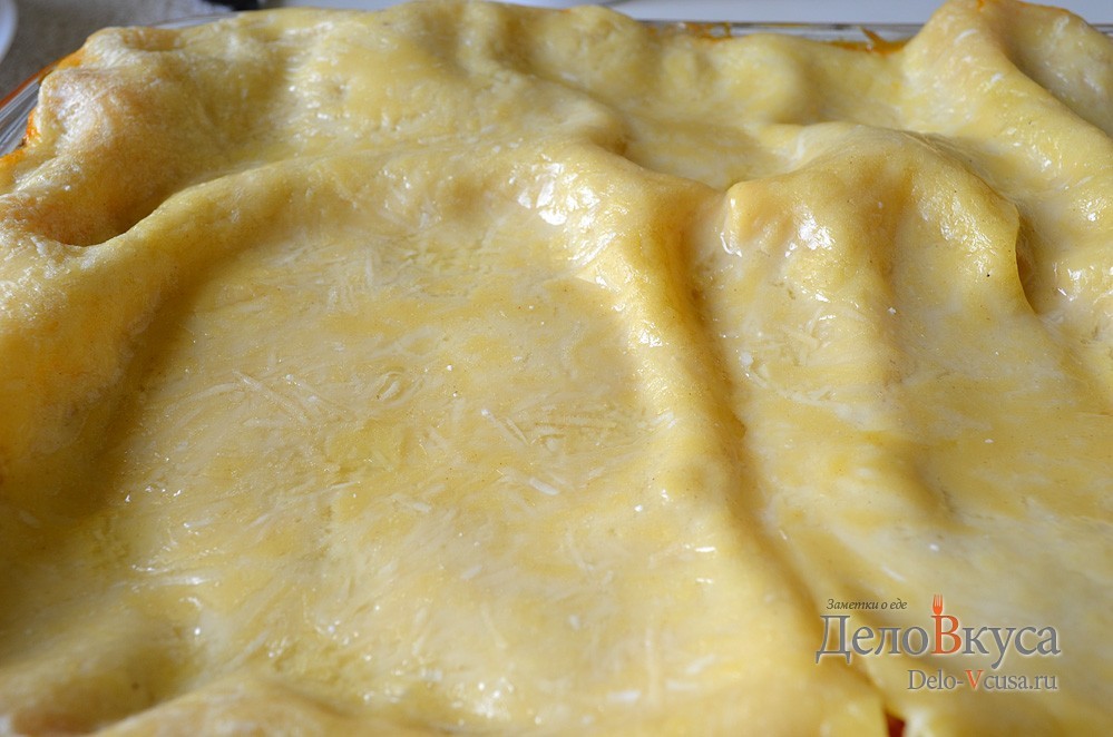 Шаг 14 приготовления Лазанья с мясом