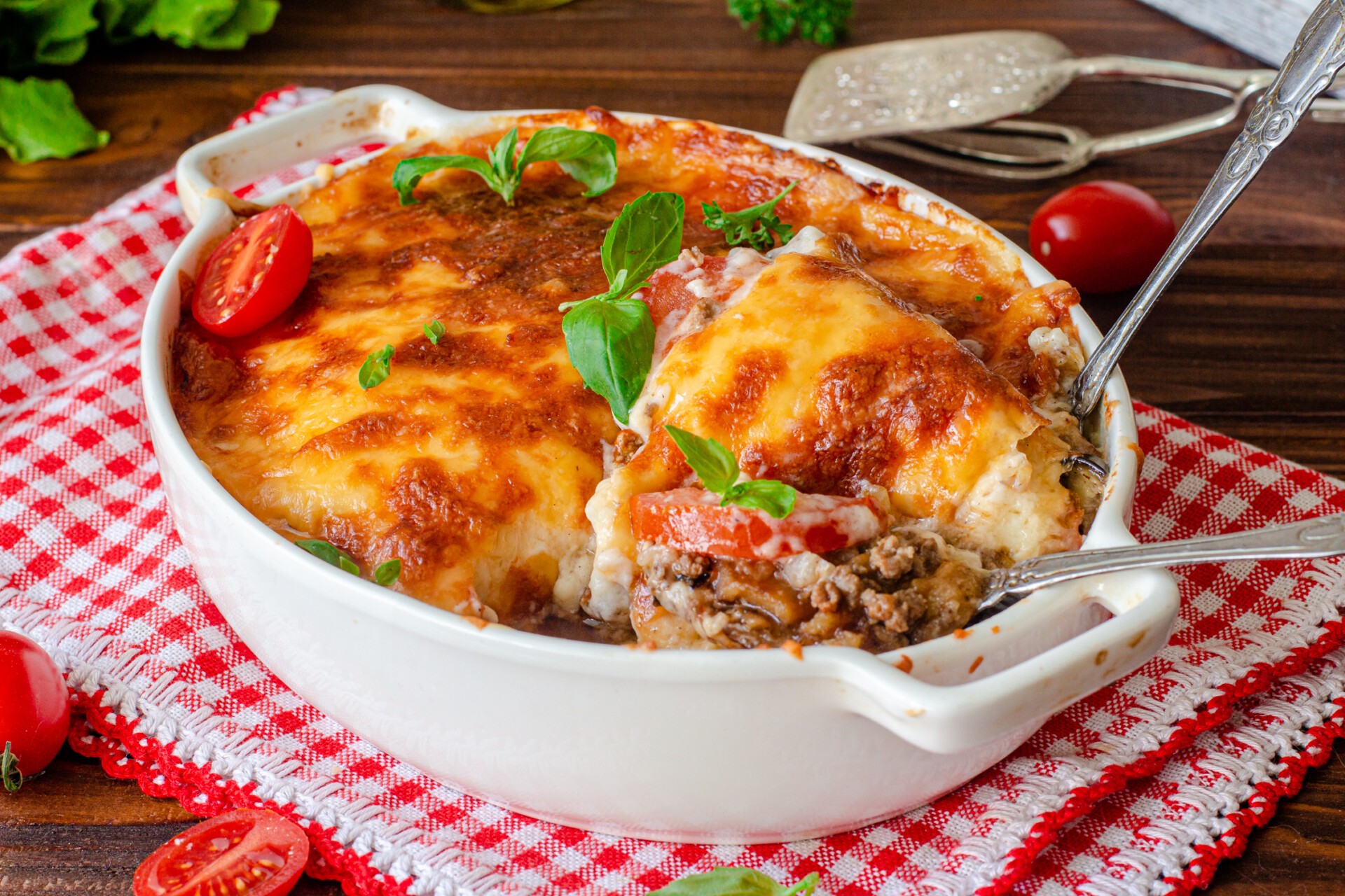 Шаг 16 приготовления Мусака по-гречески с баклажанами и картошкой