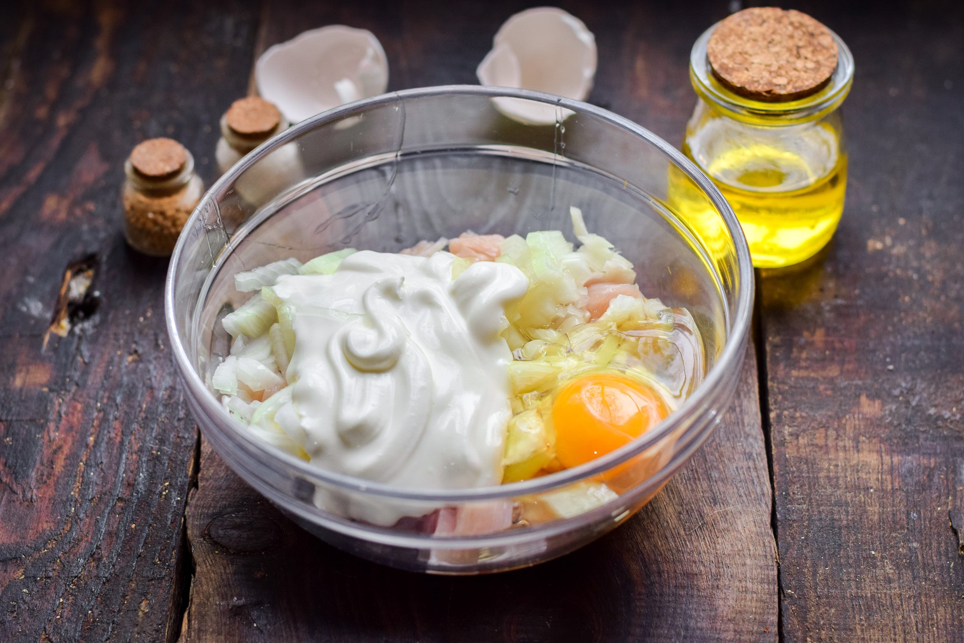 Шаг 4 приготовления Куриные котлеты "Растрепки"