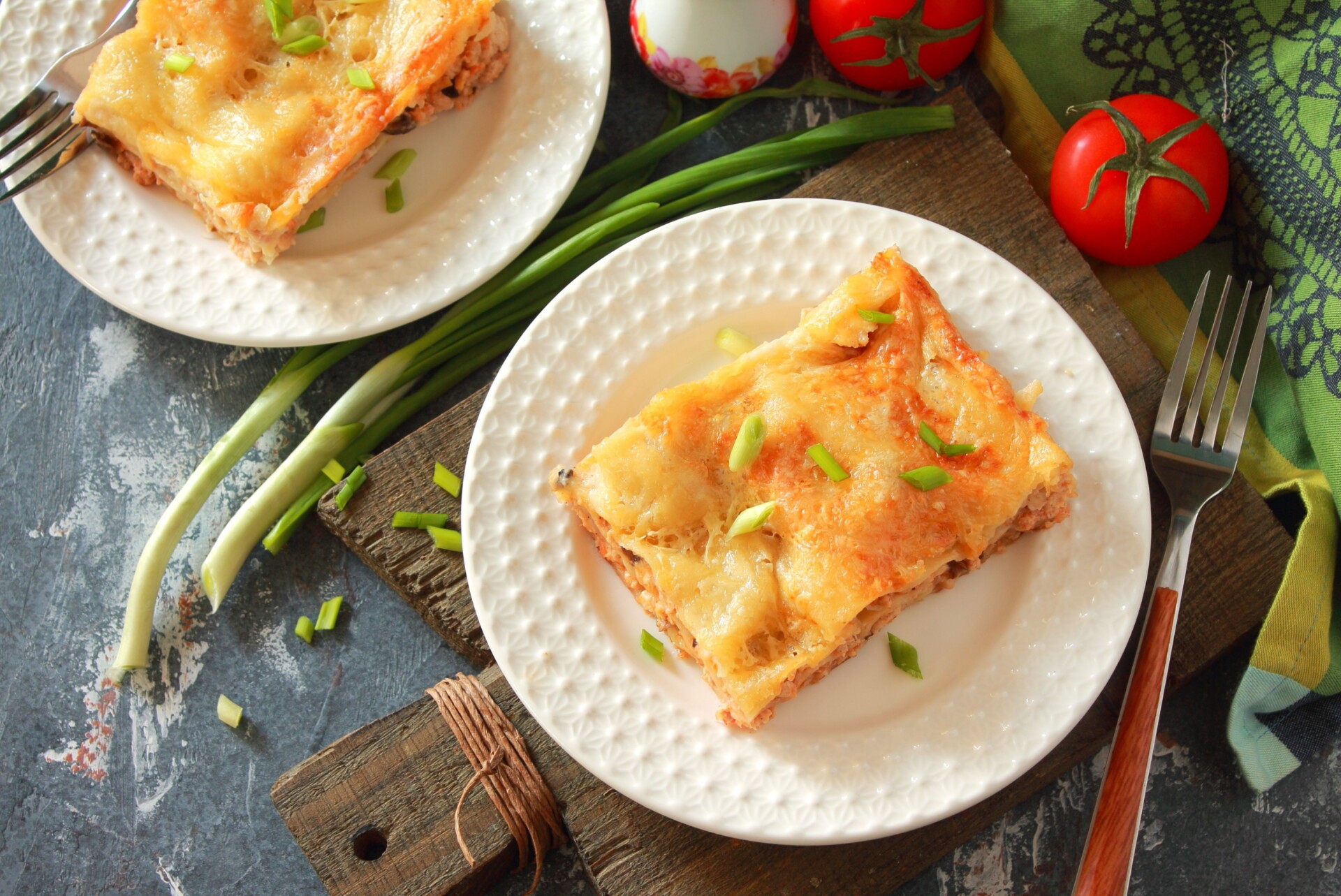 Шаг 19 приготовления Лазанья с курицей и грибами