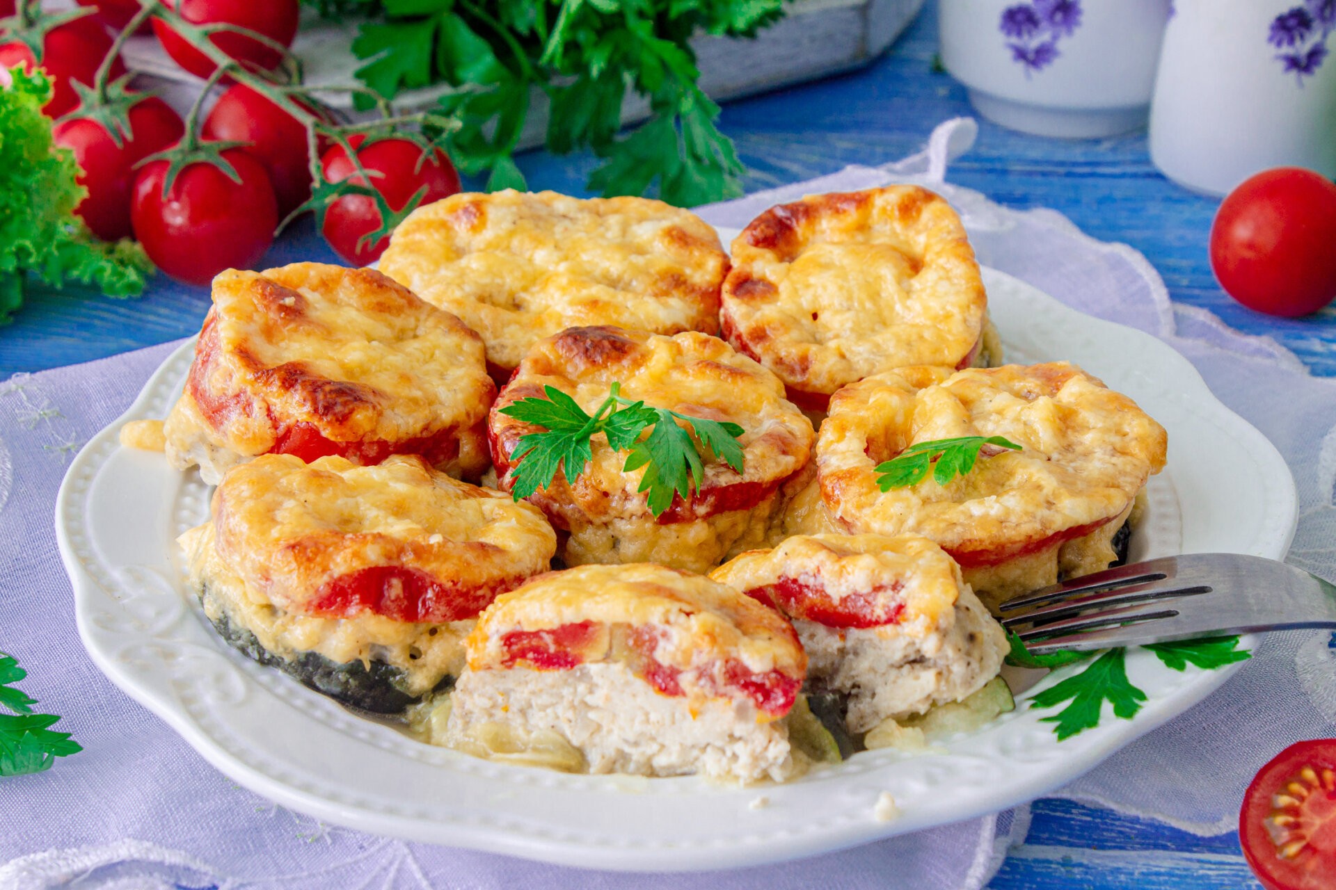 Шаг 9 приготовления Стожки с куриным фаршем на кабачке на скорую руку