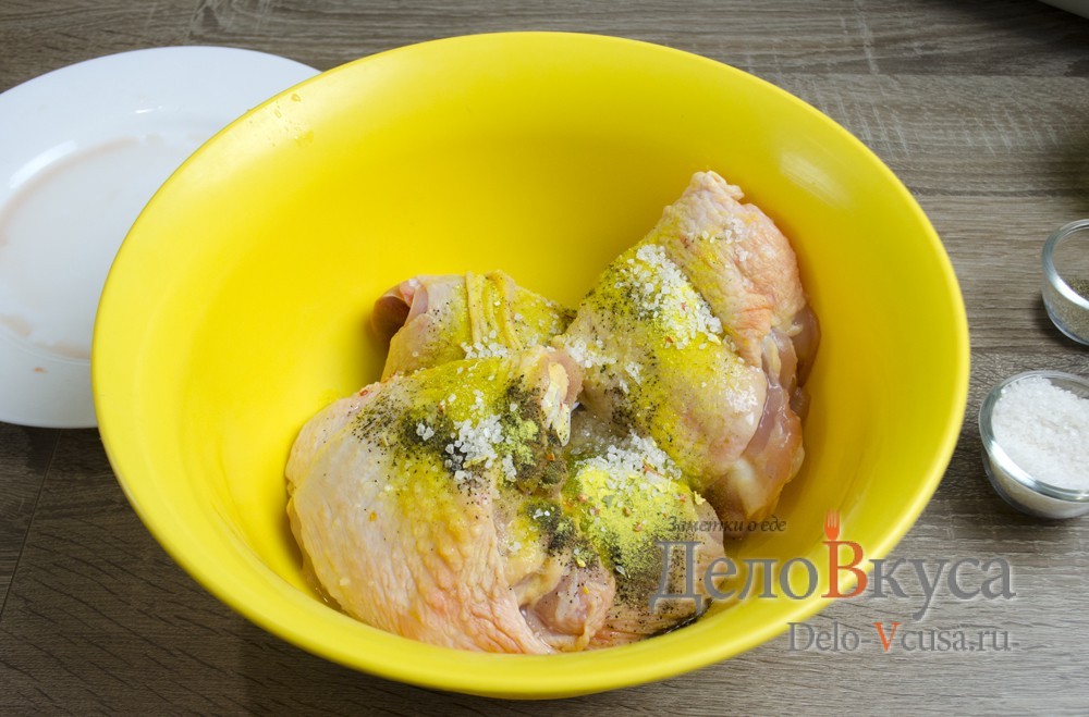 Шаг 1 приготовления Курица с картошкой в мультиварке