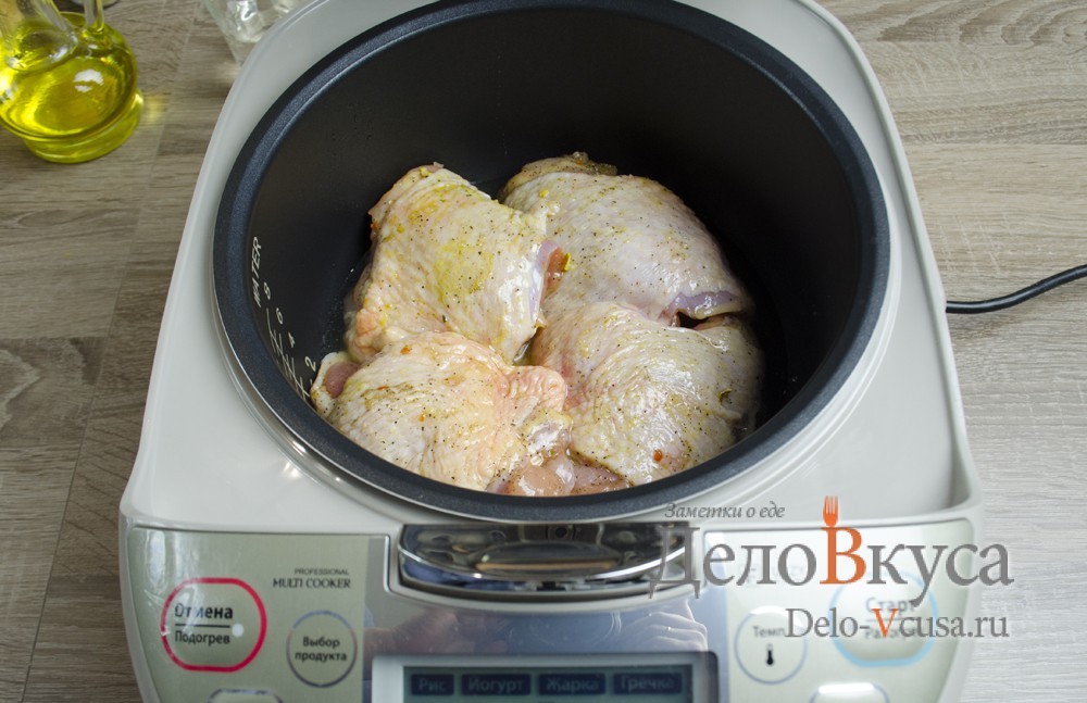Шаг 3 приготовления Курица с картошкой в мультиварке