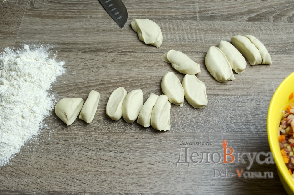 Шаг 18 приготовления Манты с мясом и тыквой в мультиварке