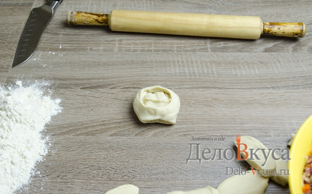 Шаг 22 приготовления Манты с мясом и тыквой в мультиварке