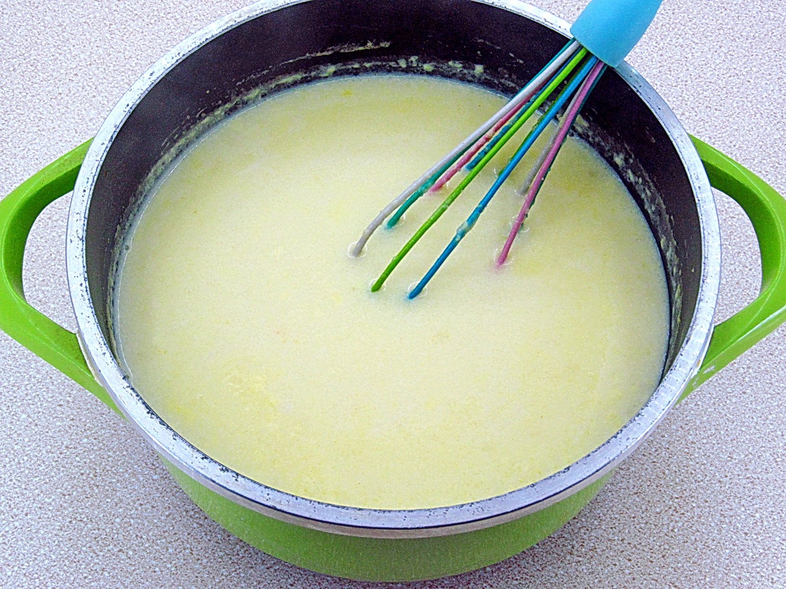 Шаг 5 приготовления Суп молочный с тыквой и манной крупой