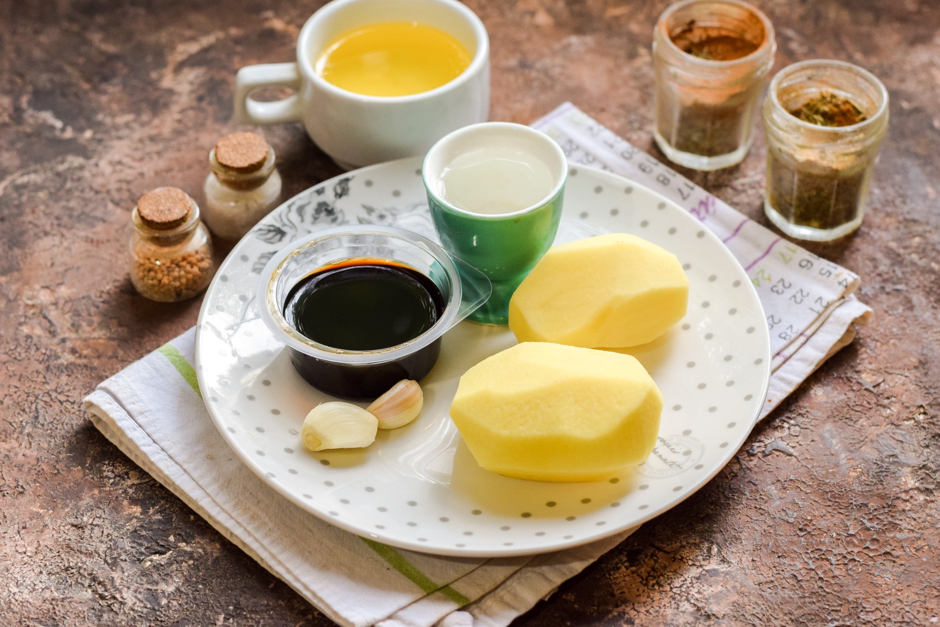 Ингредиенты Картофель по-корейски Фото ингредиенты Картофель по-корейски