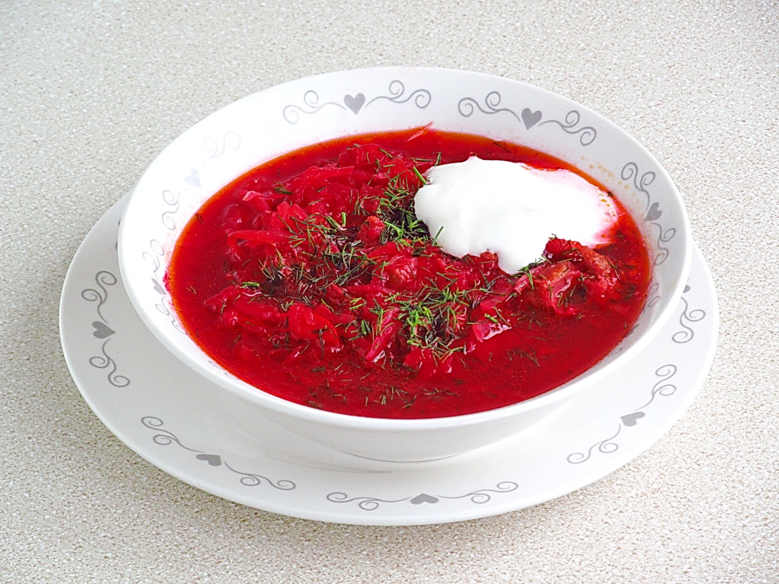 Шаг 20 приготовления Борщ с яблоками и свиными ребрышками