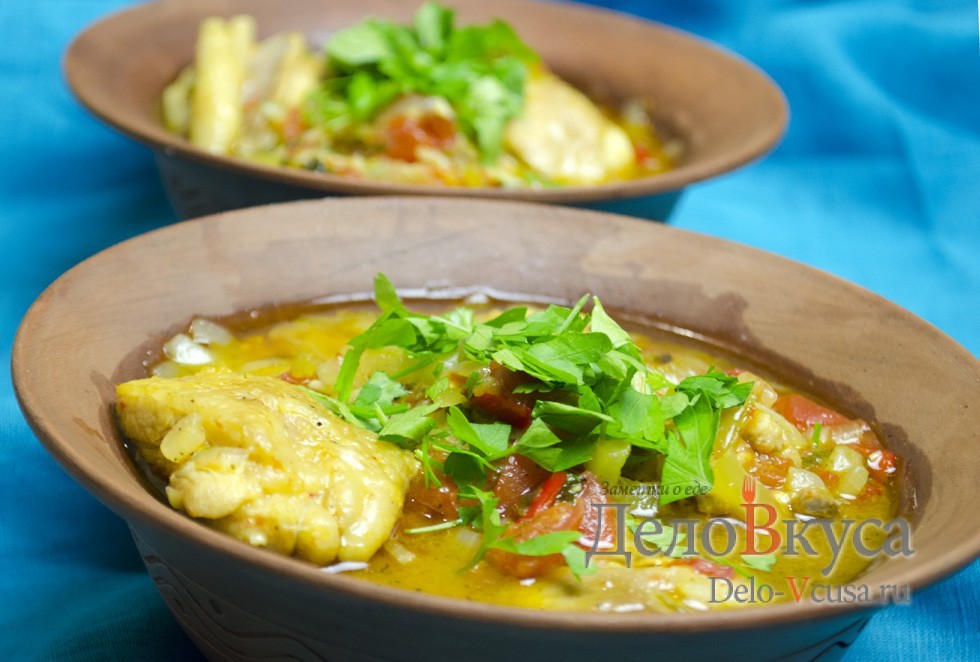 Шаг 18 приготовления Чахохбили из курицы