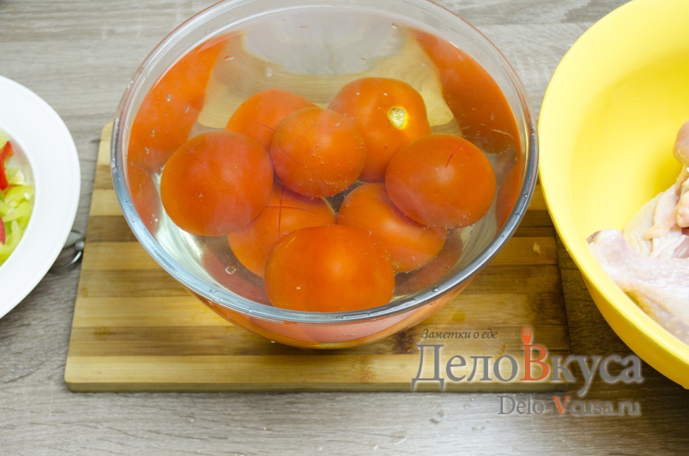 Шаг 5 приготовления Чахохбили из курицы