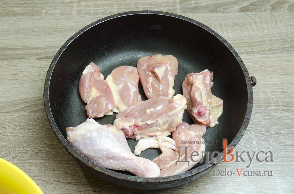 Шаг 9 приготовления Чахохбили из курицы