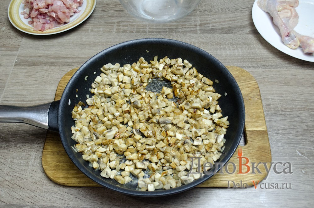 Шаг 10 приготовления Фаршированные куриные ножки (грибами и сыром)