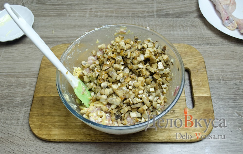 Шаг 15 приготовления Фаршированные куриные ножки (грибами и сыром)