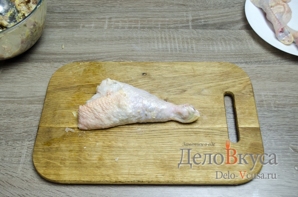 Шаг 18 приготовления Фаршированные куриные ножки (грибами и сыром)