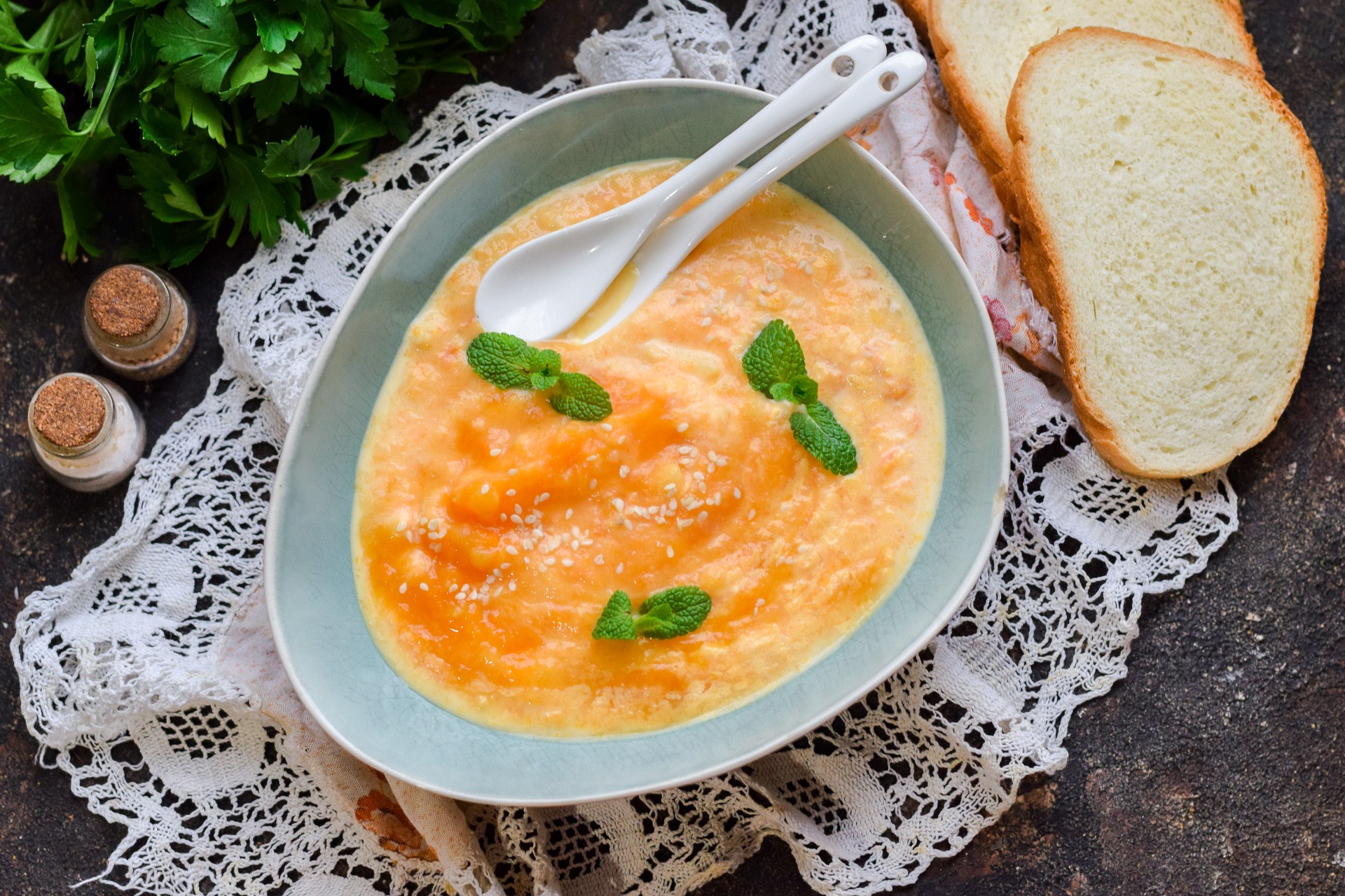 Шаг 8 приготовления Морковный суп-пюре со сливками