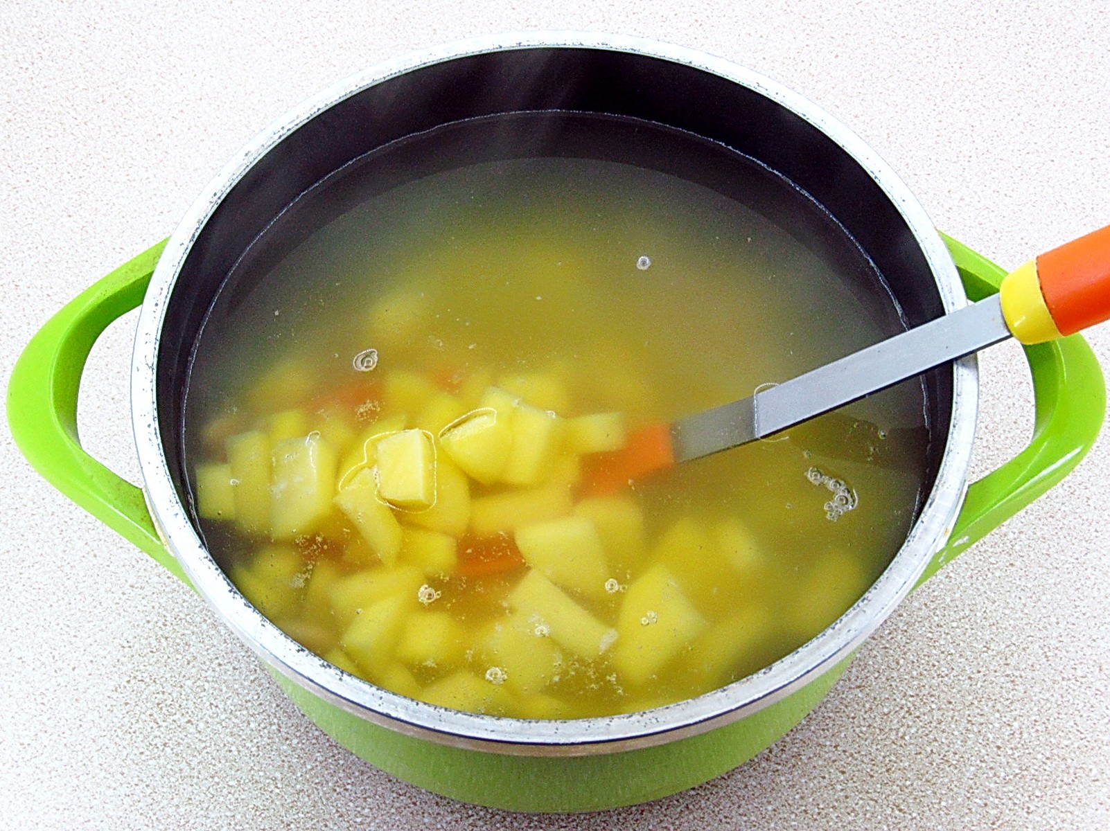 Шаг 5 приготовления Постный рассольник по-кубански