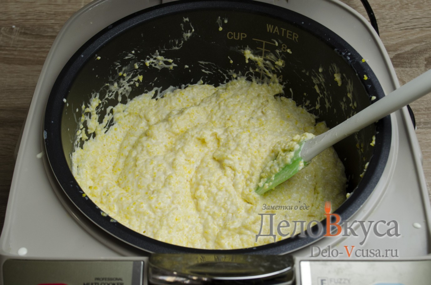 Шаг 6 приготовления Кукурузная каша на сметане и сливках а ля Банош