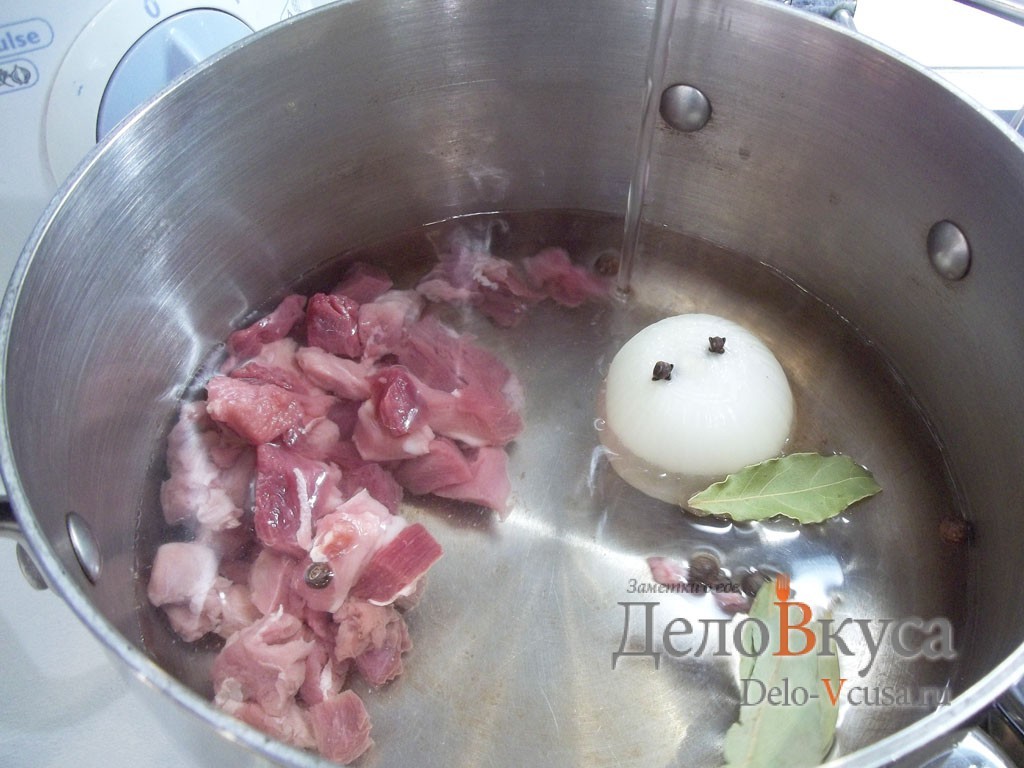 Шаг 3 приготовления Солянка сборная мясная
