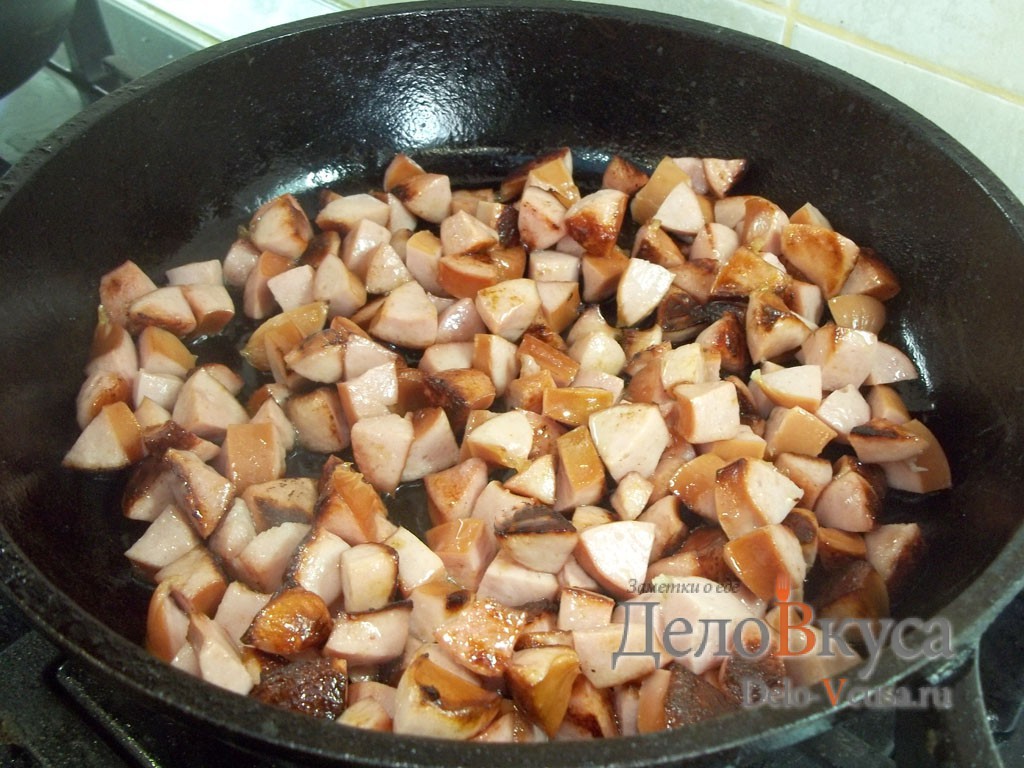 Шаг 5 приготовления Солянка сборная мясная