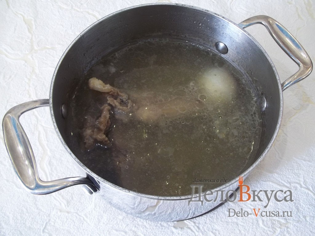 Шаг 11 приготовления Суп с фрикадельками и яйцом на мясном бульоне