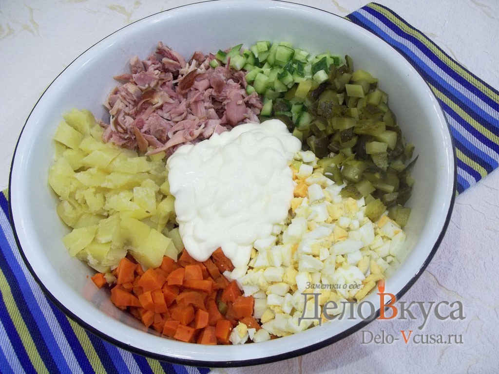 Шаг 9 приготовления Салат Елочка на Новый год