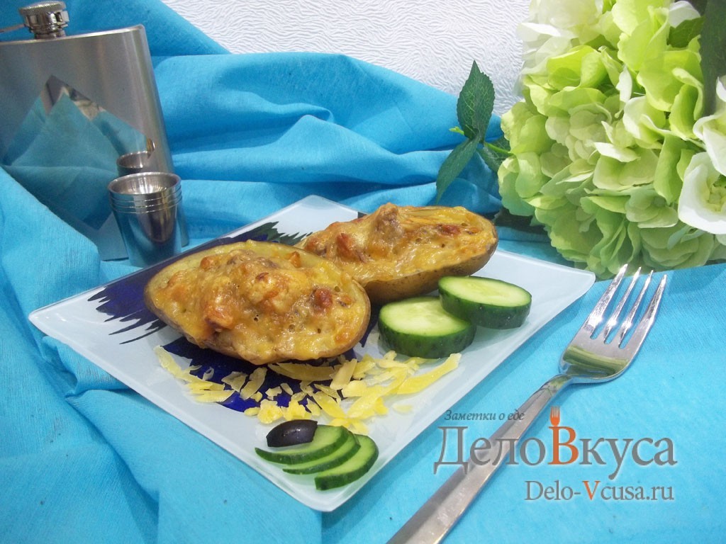 Шаг 6 приготовления Фаршированная картошка в духовке с мясным фаршем