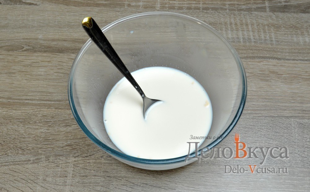 Шаг 1 приготовления Блины на дрожжах