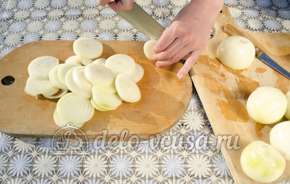 Шаг 2 приготовления Шашлык из свинины в луковом маринаде