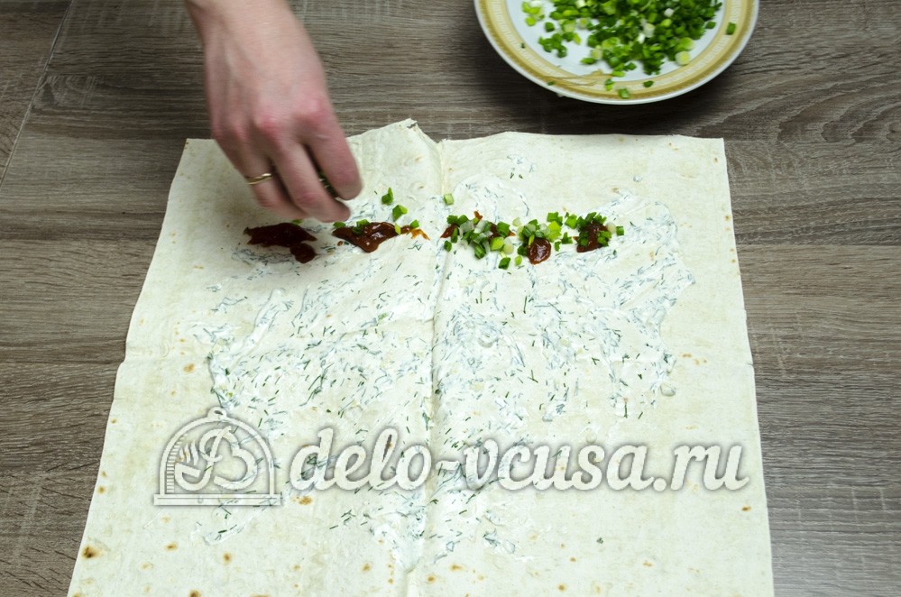 Шаг 17 приготовления Шаурма с курицей в домашних условиях