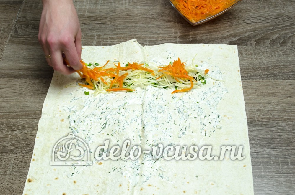 Шаг 19 приготовления Шаурма с курицей в домашних условиях