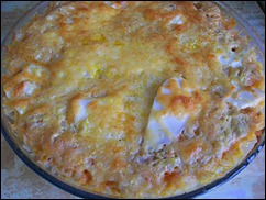 Шаг 16 приготовления Рисовая запеканка с сосисками и брынзой