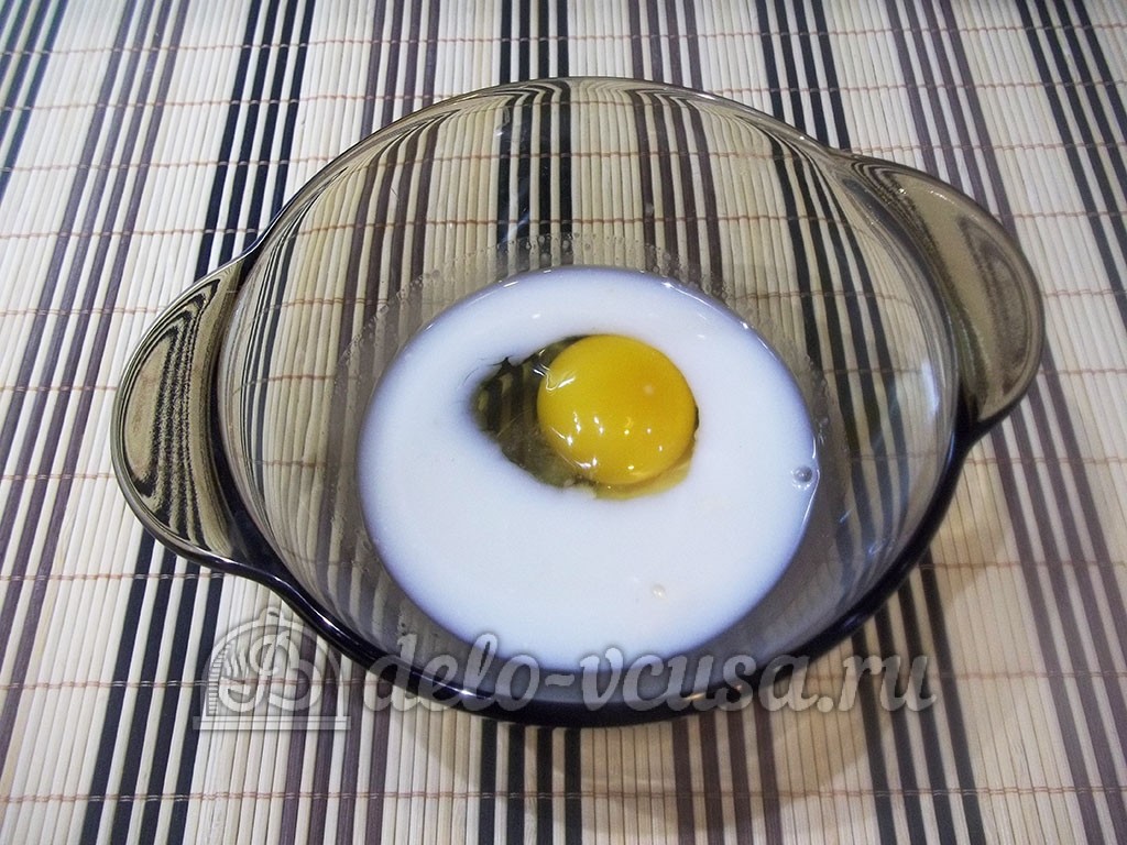 Шаг 3 приготовления Омлет с грушей