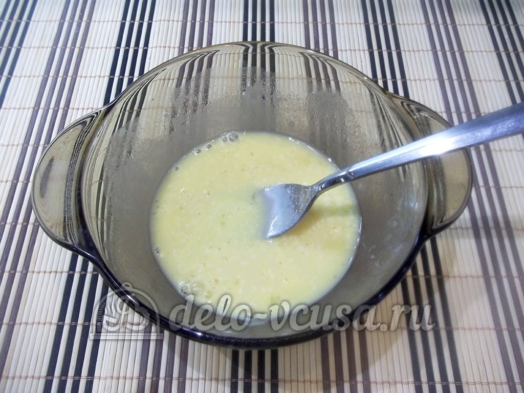 Шаг 4 приготовления Омлет с грушей