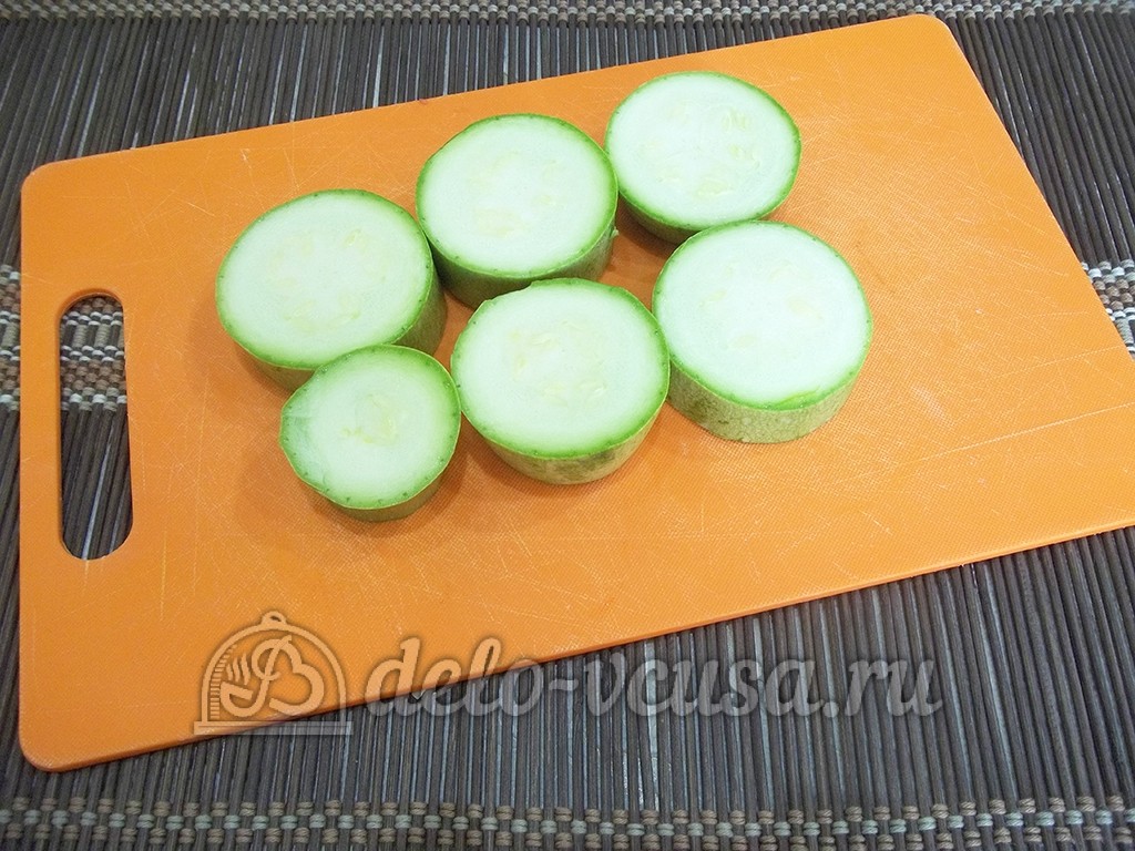 Шаг 2 приготовления Кабачки фаршированные мясом