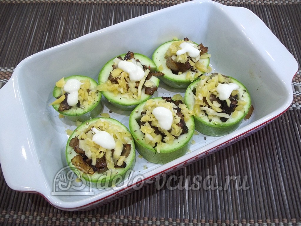 Шаг 5 приготовления Кабачки фаршированные мясом