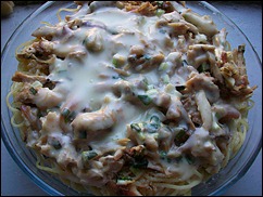 Шаг 14 приготовления Макаронная запеканка с курицей и брынзой