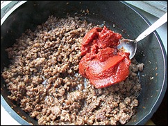 Шаг 7 приготовления Мясная заправка для пасты. Начинка для запеканки